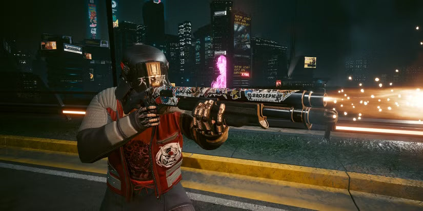 man shooting gun