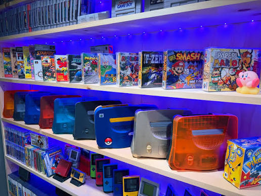 a row of games