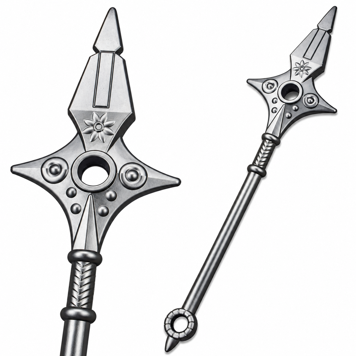 31.5" Silver Short Spear Replica - Fantasy Cosplay Prop (Foam)