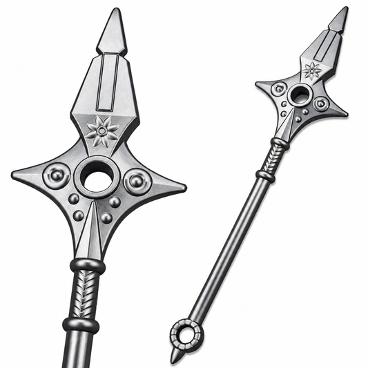 31.5" Silver Short Spear Replica - Fantasy Cosplay Prop (Foam)