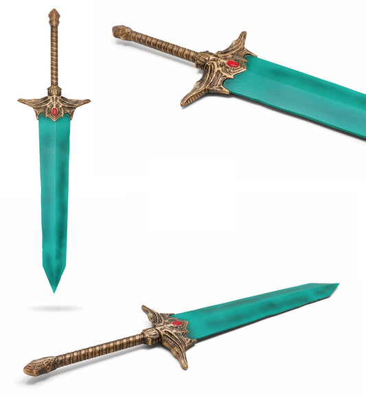 Moonlight Greatsword foam replica with blue blade inspired by Dark Souls