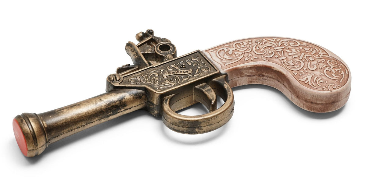 English Flintlock Pistol Replica (High-Density Foam) side view