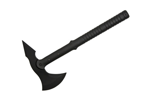 15.5 inch black rubber training axe with fiberglass handle