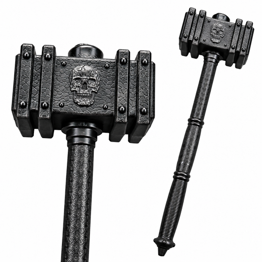 21.5" Skull Sledgehammer Replica - Medieval Cosplay Prop (Polypropylene)