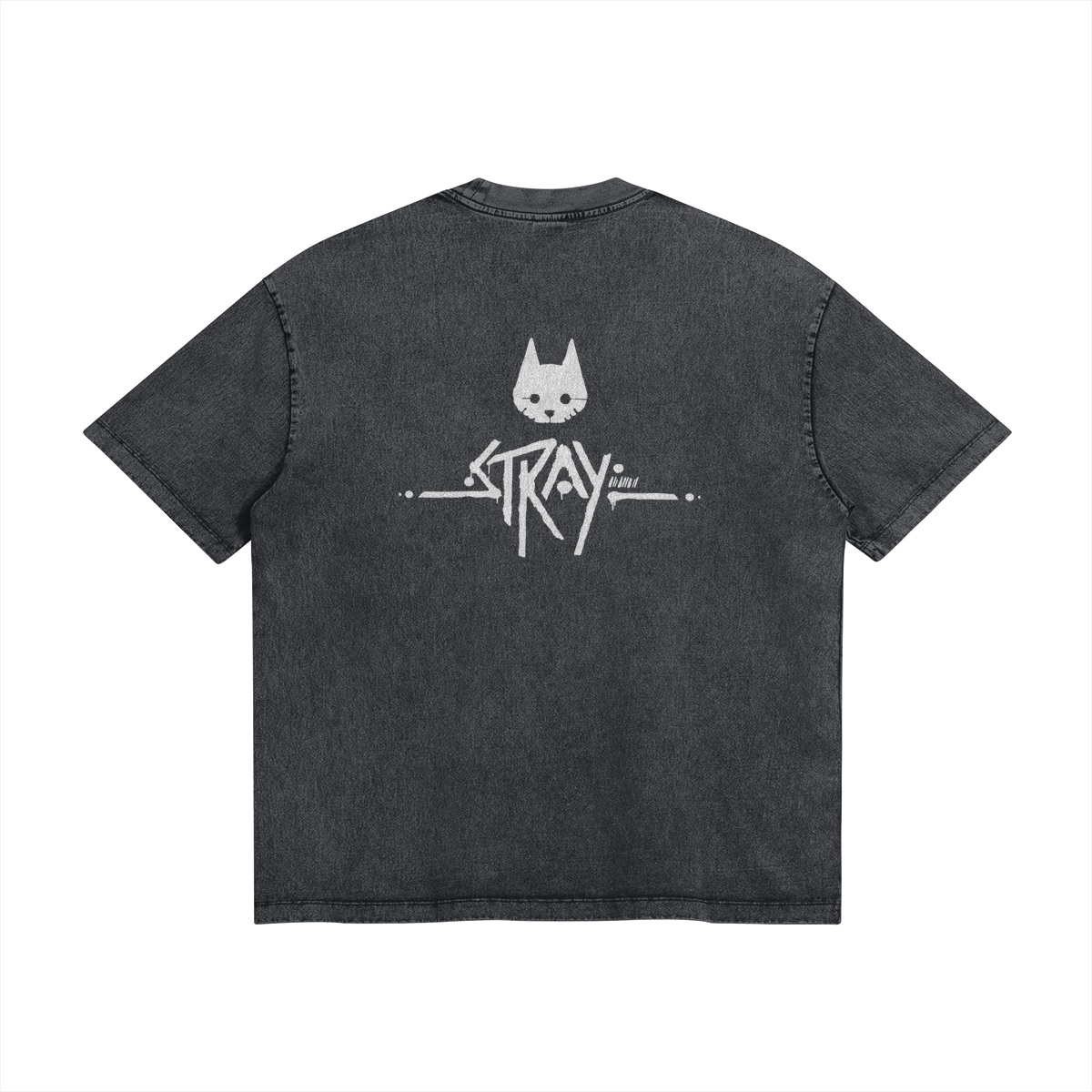Grey stone wash stray T-shirt