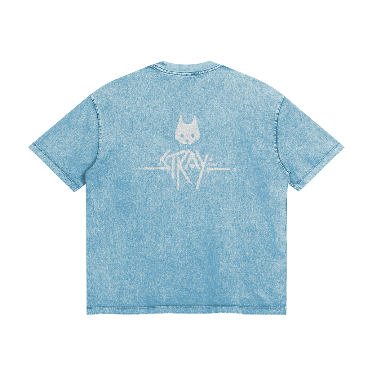Blue stone wash stray T-shirt
