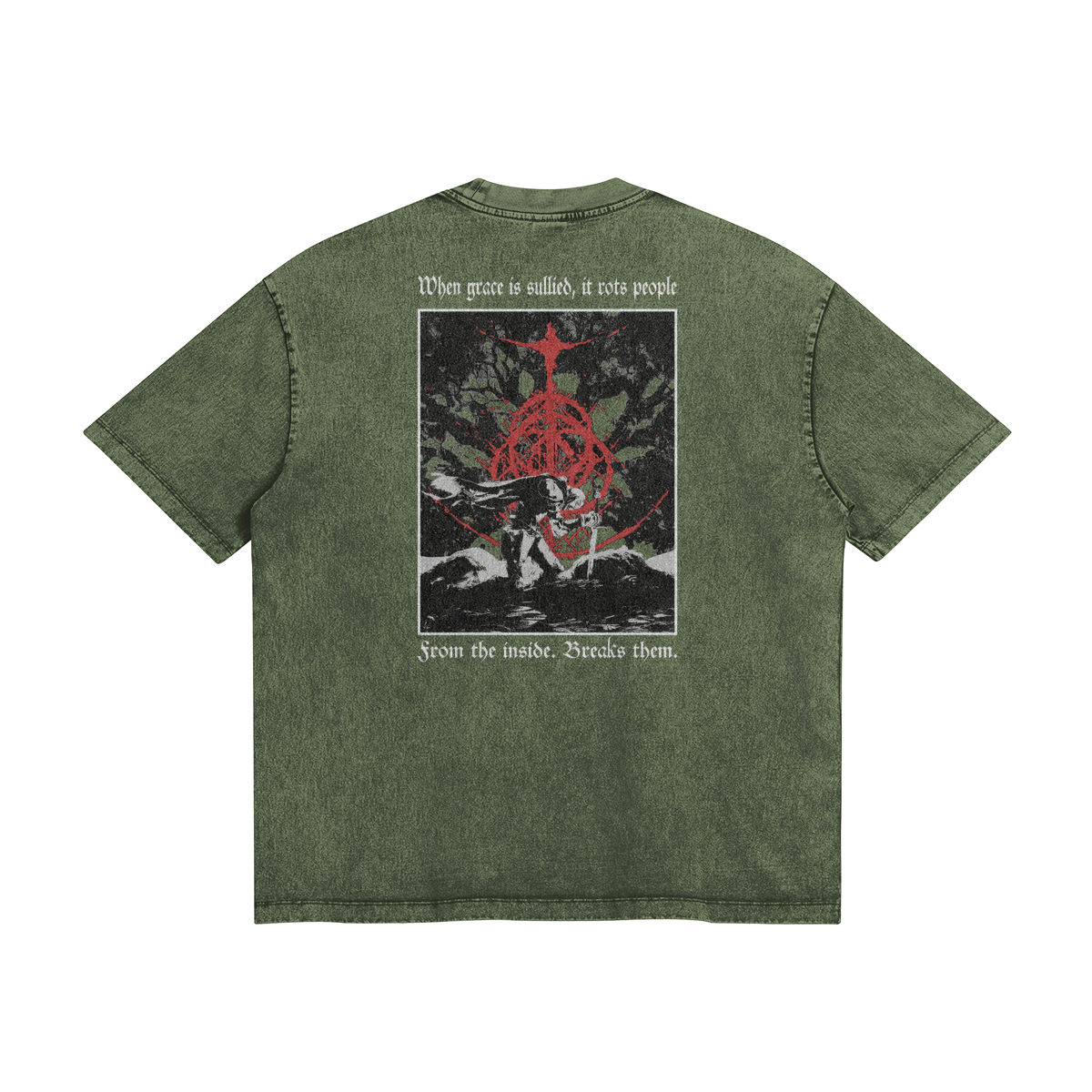 Green Stone Wash Elden Ring T-shirt