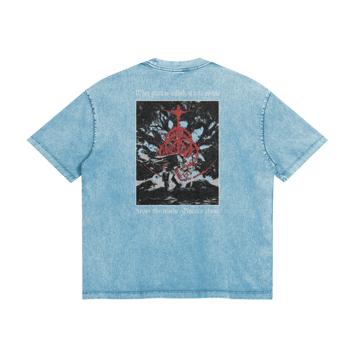 Blue Stone Wash Elden Ring T-shirt