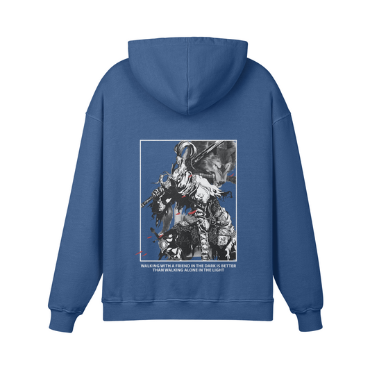 Blue Artorias and Sif Retro Hoodie