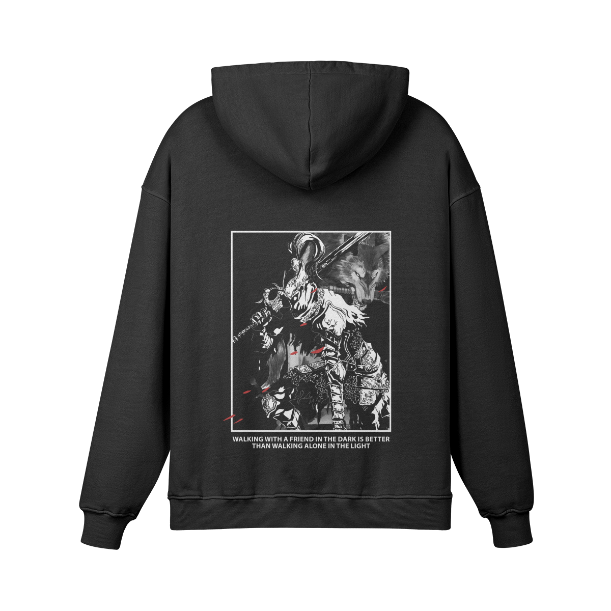 Black Artorias and Sif Retro Hoodie