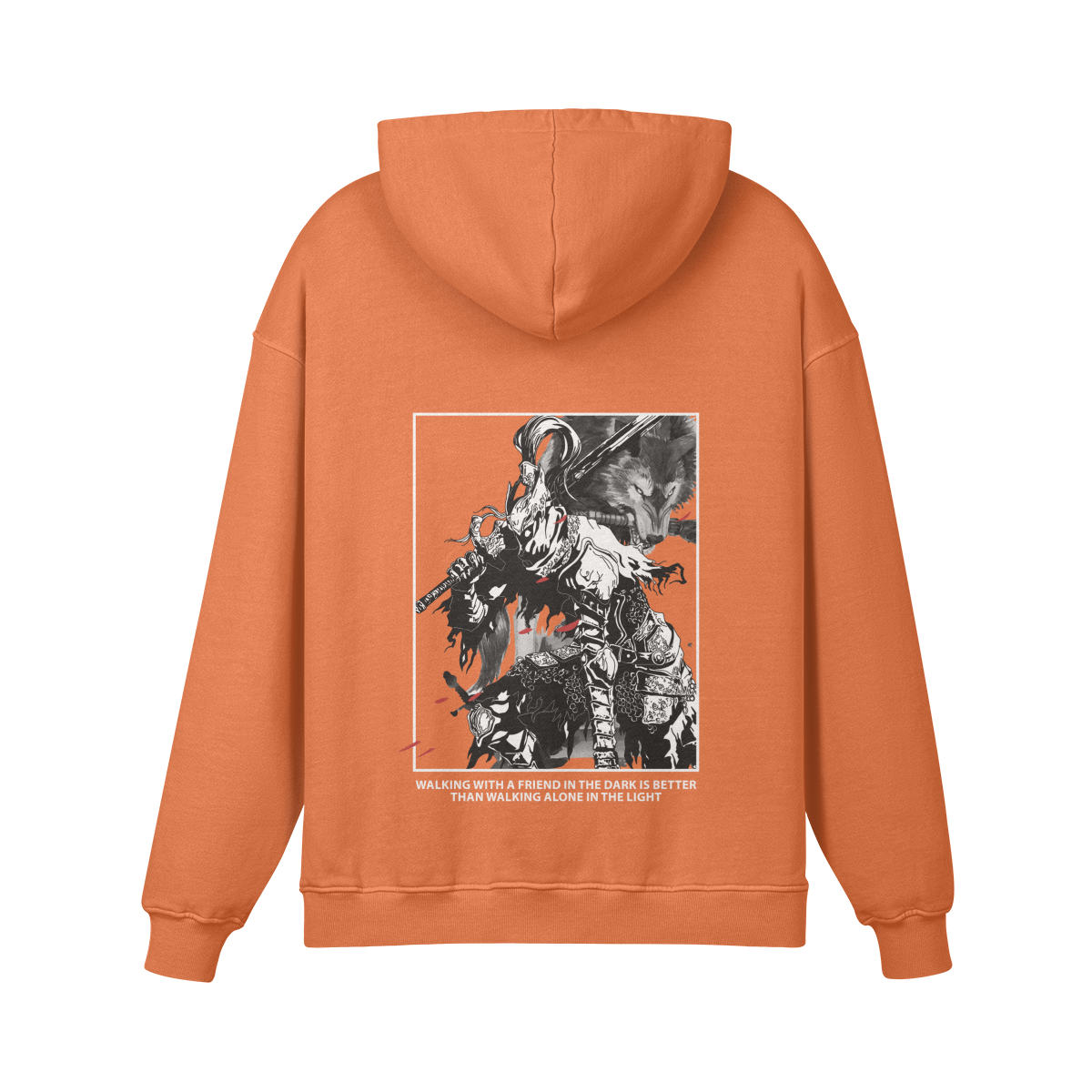 Orange Artorias and Sif Retro Hoodie