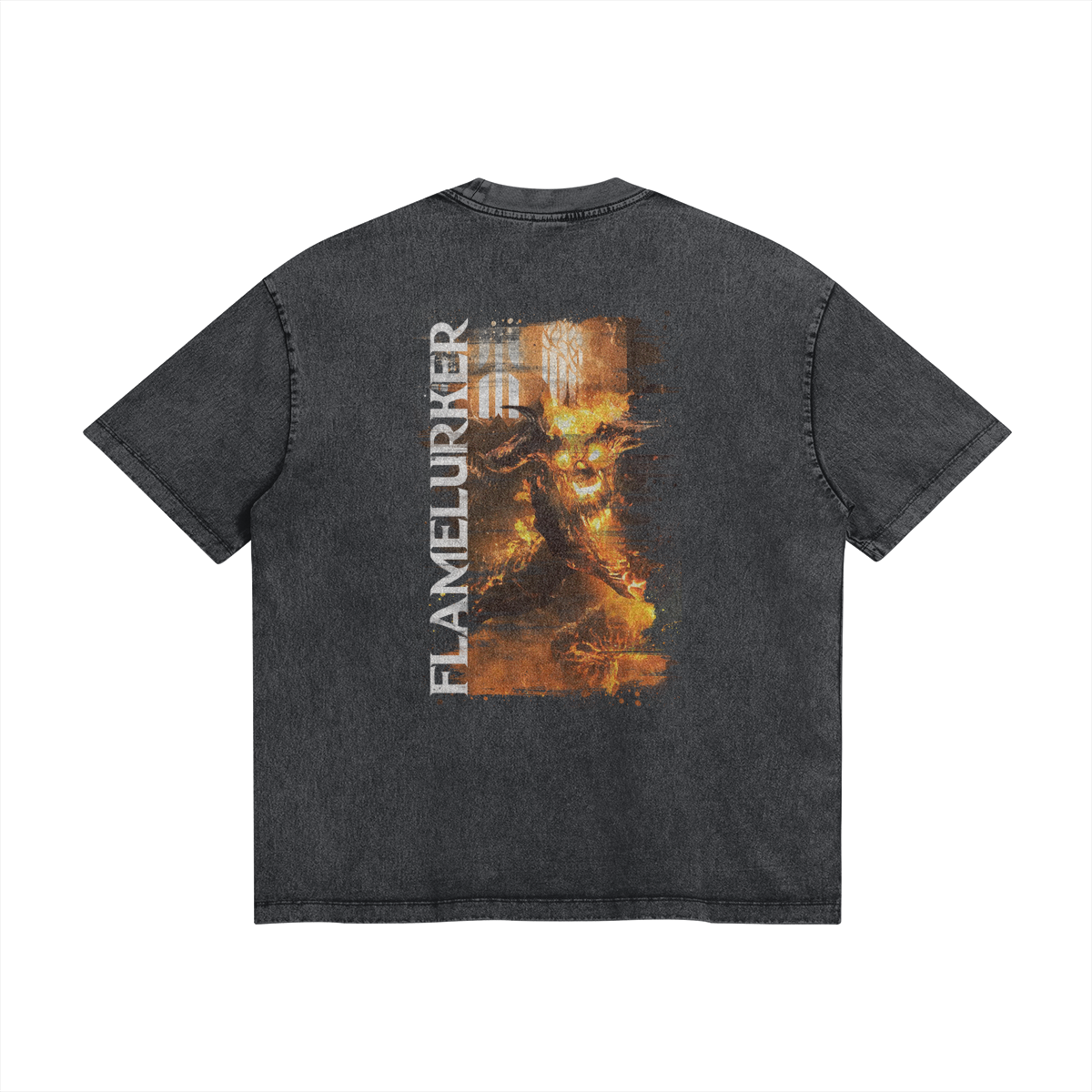 Flamelurker Grey Stonewash T-shirt