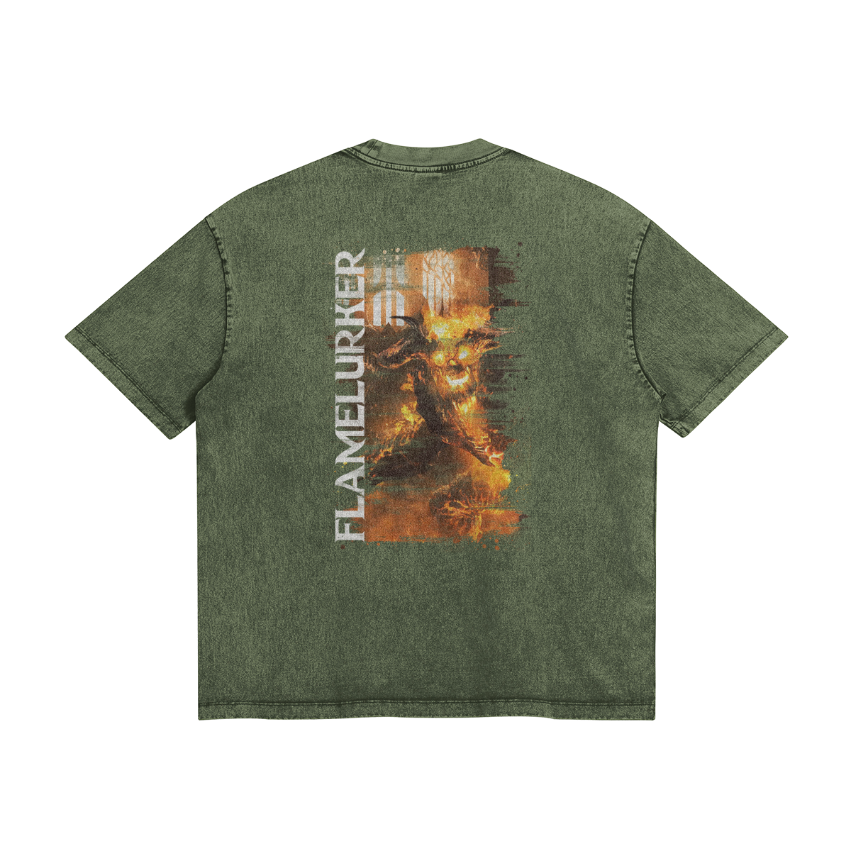 Flamelurker Green Stonewash T-shirt