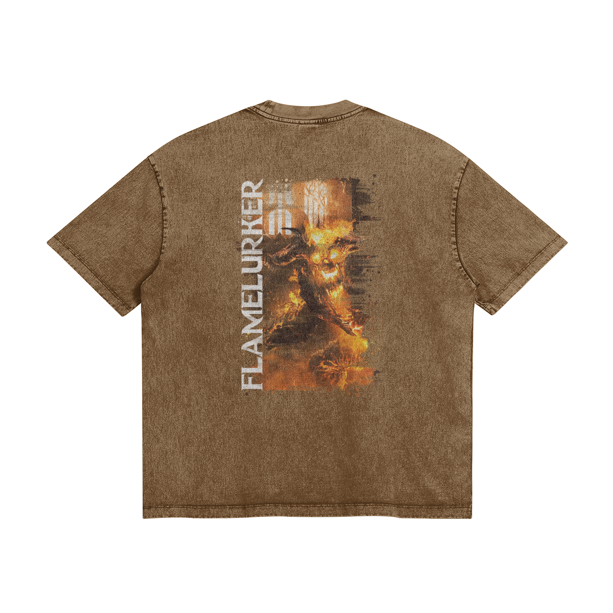 Flamelurker Brown Stonewash T-shirt