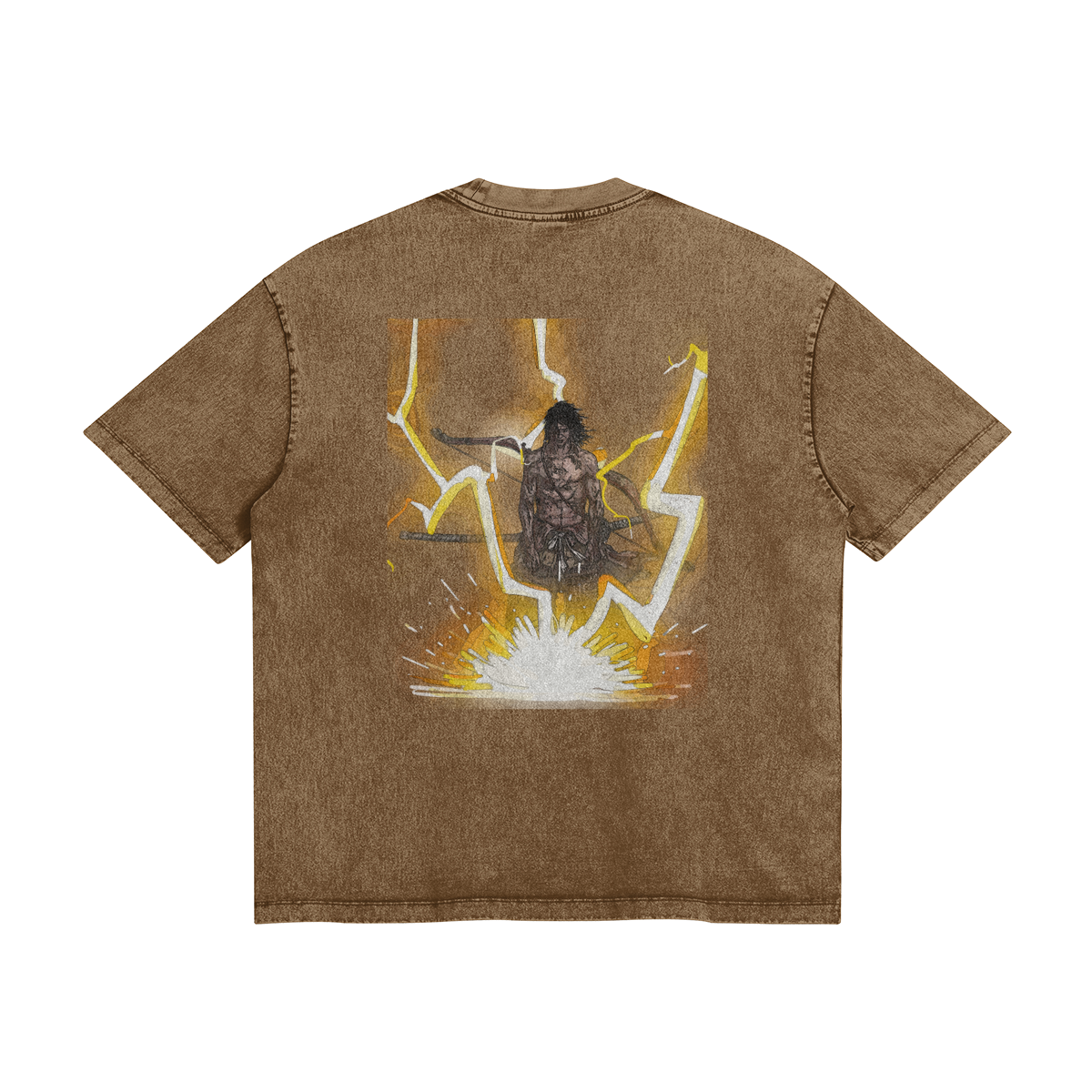 Brown Genichiro Stonewash T-shirt