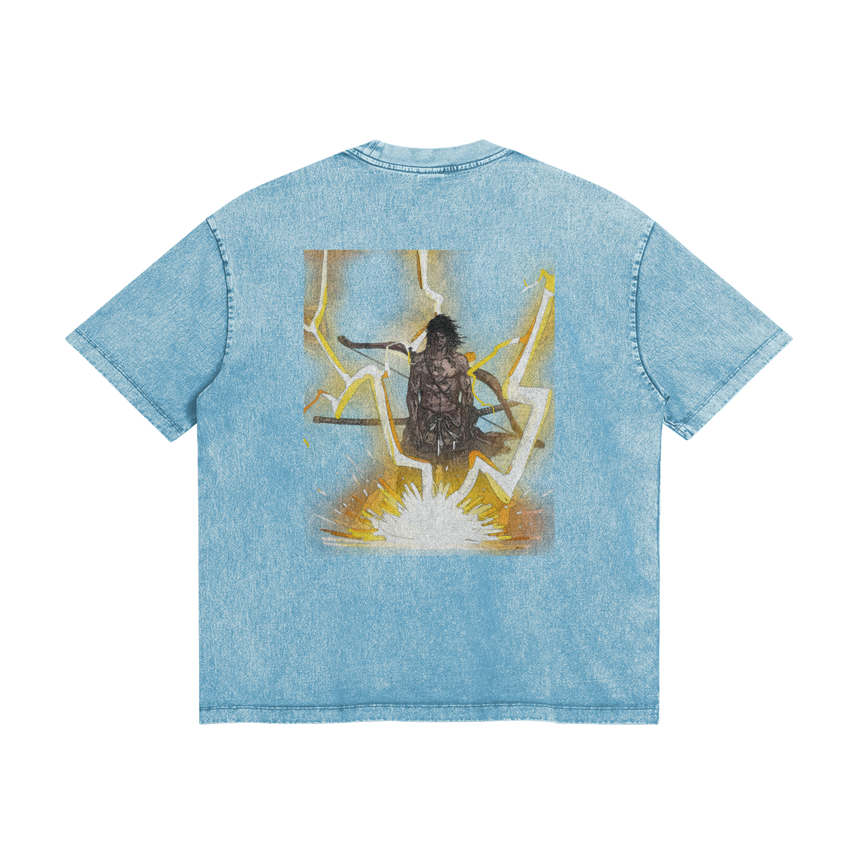 Blue Genichiro Stonewash T-shirt