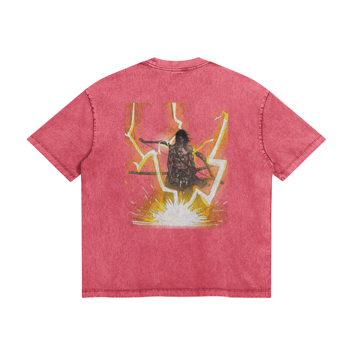 Red Genichiro Stonewash T-shirt