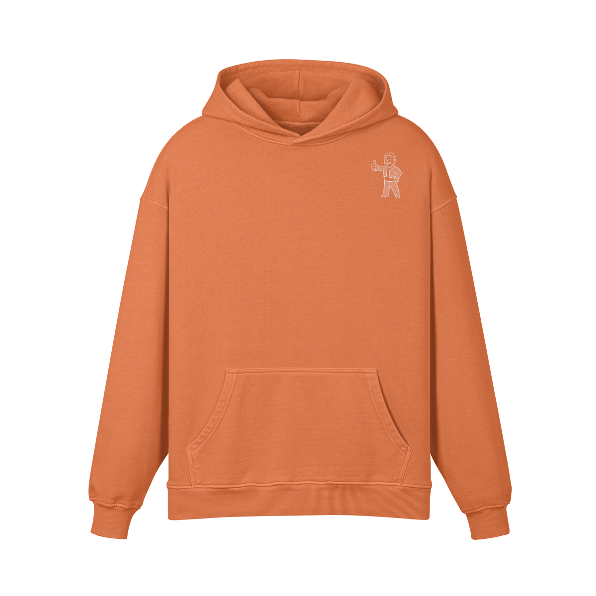 Orange Fallout Sweatshirt with Character on it