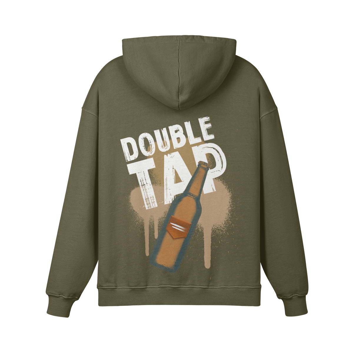 Green double tap hoodie