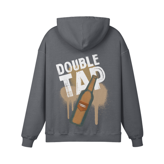 Grey double tap hoodie