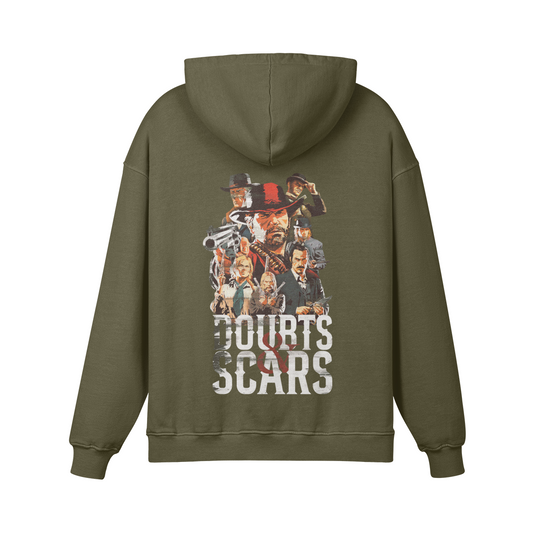 Van Der Linde Gang Stone Wash Hoodie - Red Dead Redemption 2 Green back