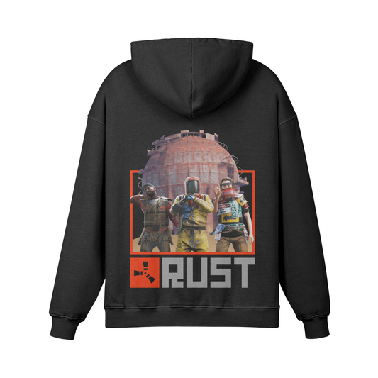 Black Rust Hoodiefrom Back Side