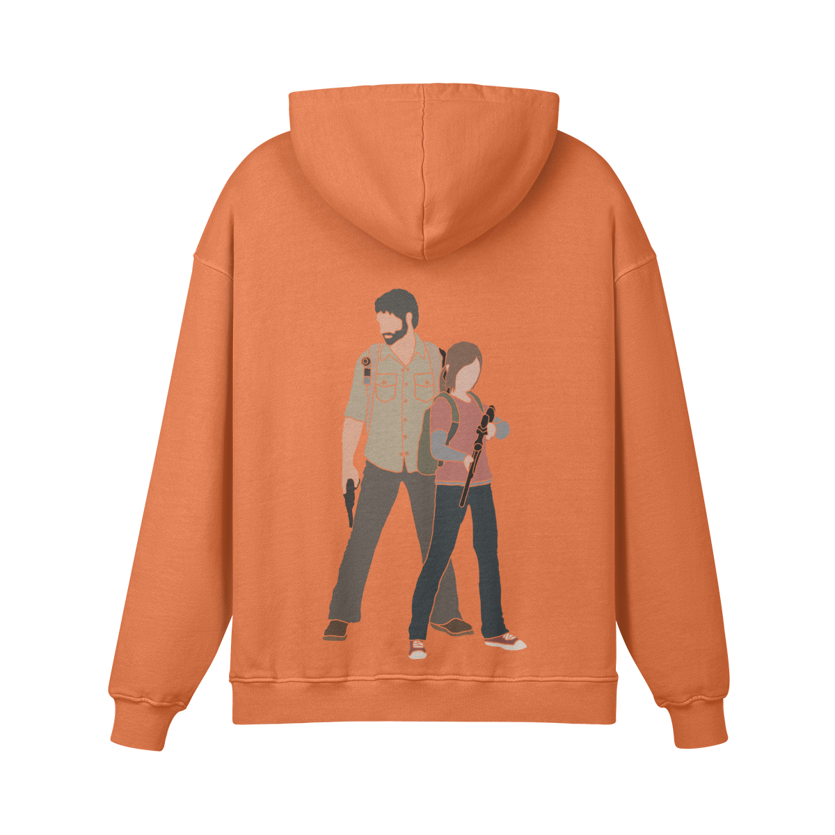 The Last of Us Hoodie Orange Back