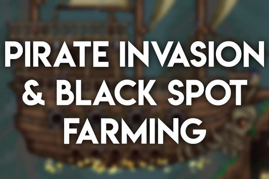 Terraria Pirate Invasion Black Spot farming guide thumbnail showing the Flying Dutchman pirate ship