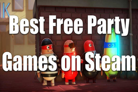 Colorful cartoon characters lined up as a thumbnail for the best free party games on Steam
