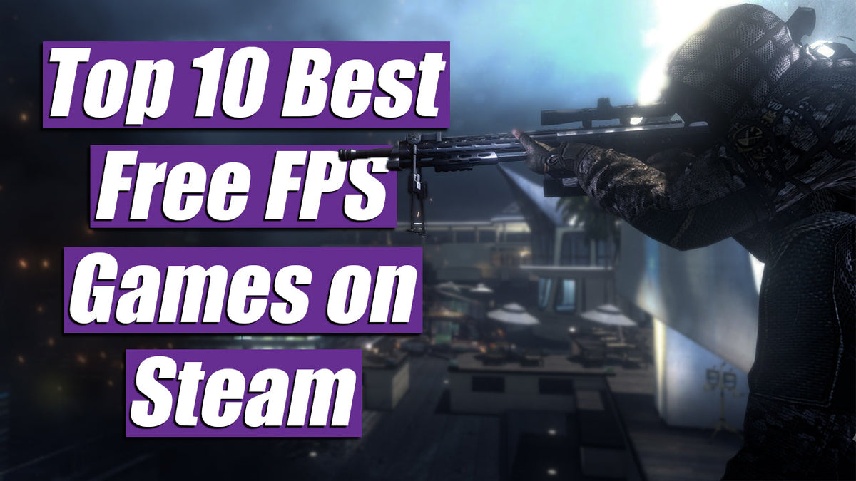 Top 10 best free FPS games on Steam thumbnail featuring a sniper aiming in a modern shooter.