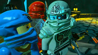 LEGO ninja characters in a close-up action scene.