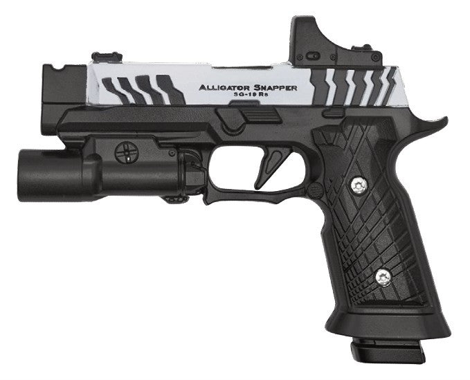 Alligator Snapper foam replica handgun inspired by Resident Evil Requiem