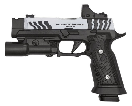 Alligator Snapper foam replica handgun inspired by Resident Evil Requiem