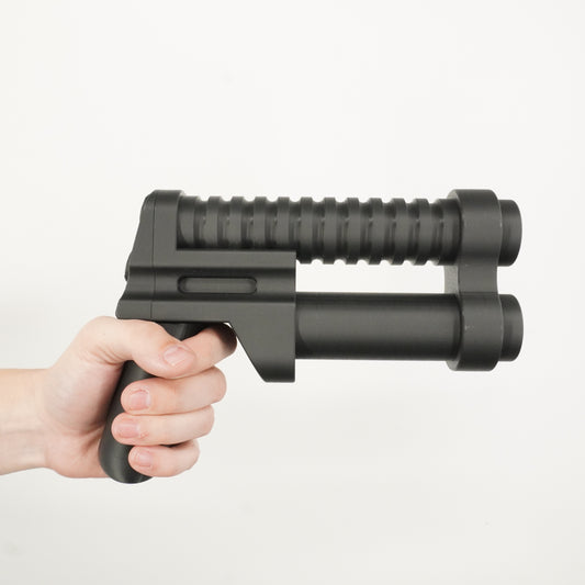 Brick Blaster Pistol | Two-Barrel Sci-Fi Replica (PLA)