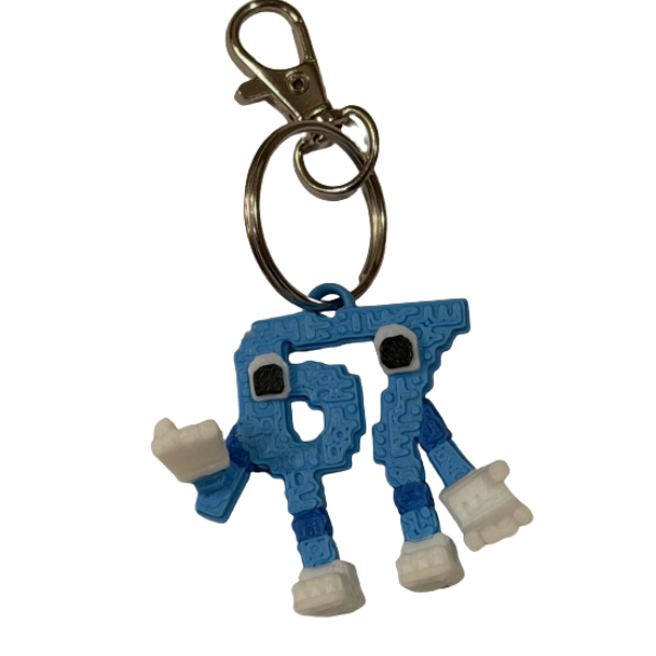 Steal a Brainrot "6 7" Keychain (PLA)