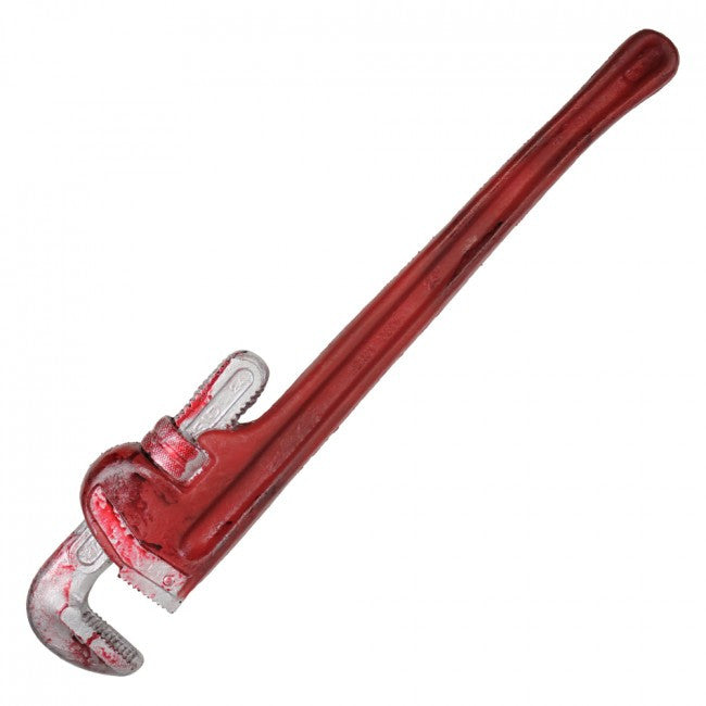 Red Bloody Pipe Wrench Replica | LARP Prop (Latex Foam)