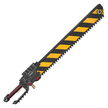 Striped Chainsword Replica (High-Density Foam) front view