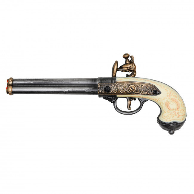 Ornate Flintlock Pistol Replica (High-Density Foam) angled view