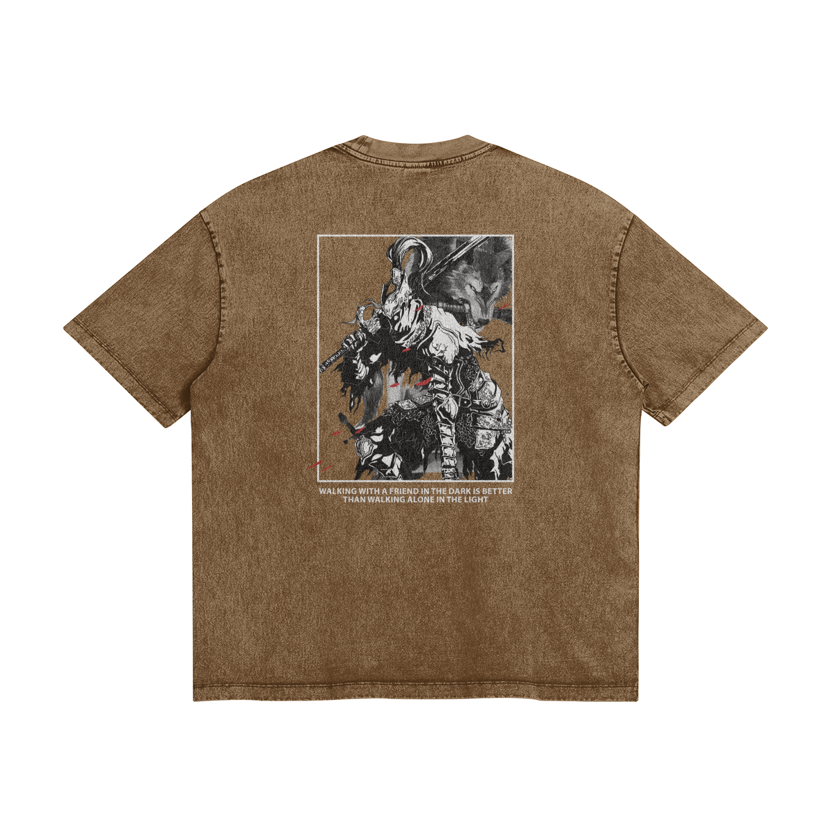 Artorias and Sif Stone Wash T-Shirt - Dark Souls