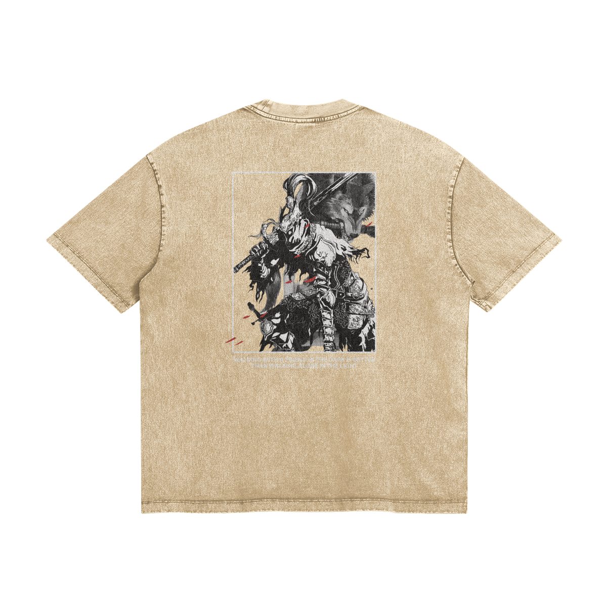 Artorias and Sif Stone Wash T-Shirt - Dark Souls